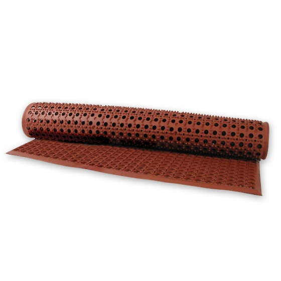 Mat- Rubber Edged N/Slip 155 x 93 Cm - Terracotta